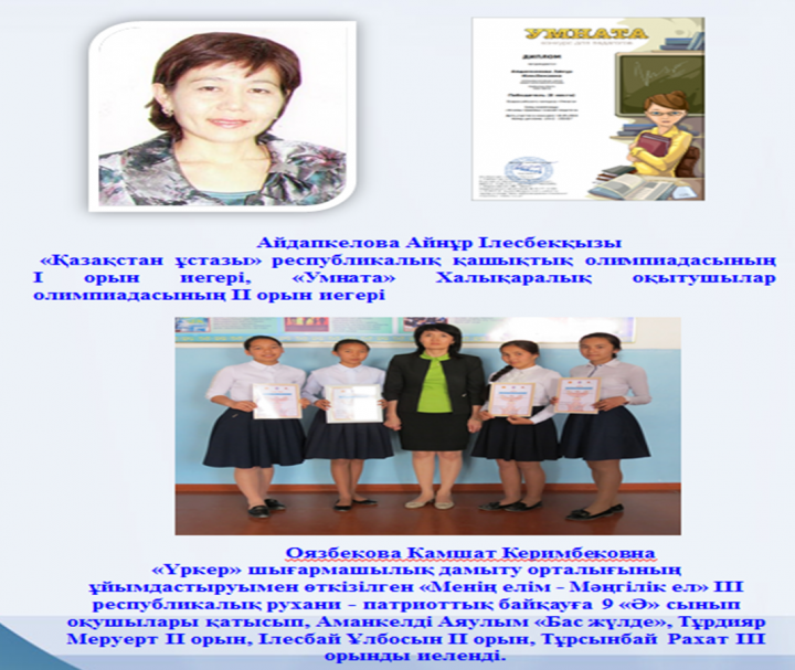 Мектебіміздің мақтаныштары